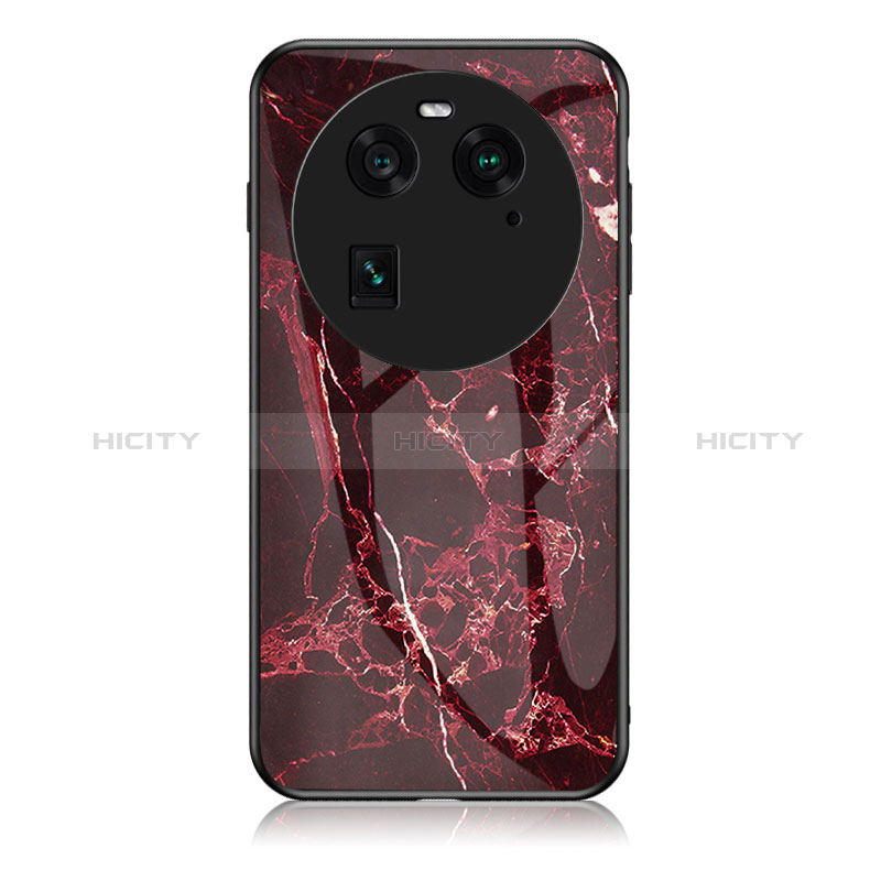 Coque Contour Silicone et Vitre Motif Fantaisie Miroir Etui Housse pour Oppo Find X6 5G Plus