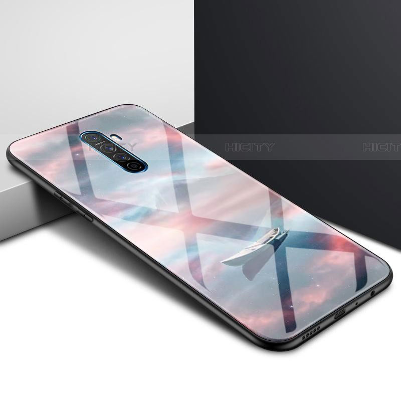 Coque Contour Silicone et Vitre Motif Fantaisie Miroir Etui Housse pour Oppo Reno Ace Mixte Plus