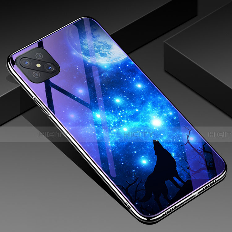 Coque Contour Silicone et Vitre Motif Fantaisie Miroir Etui Housse pour Oppo Reno4 Z 5G Plus