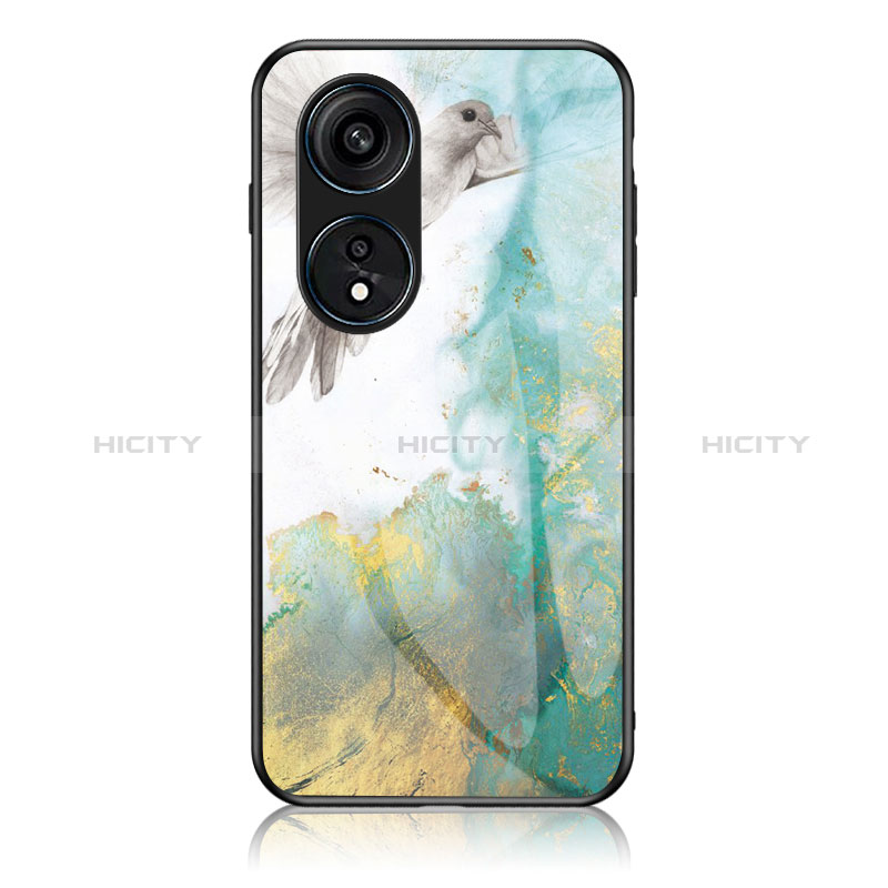 Coque Contour Silicone et Vitre Motif Fantaisie Miroir Etui Housse pour Oppo Reno8 T 4G Plus