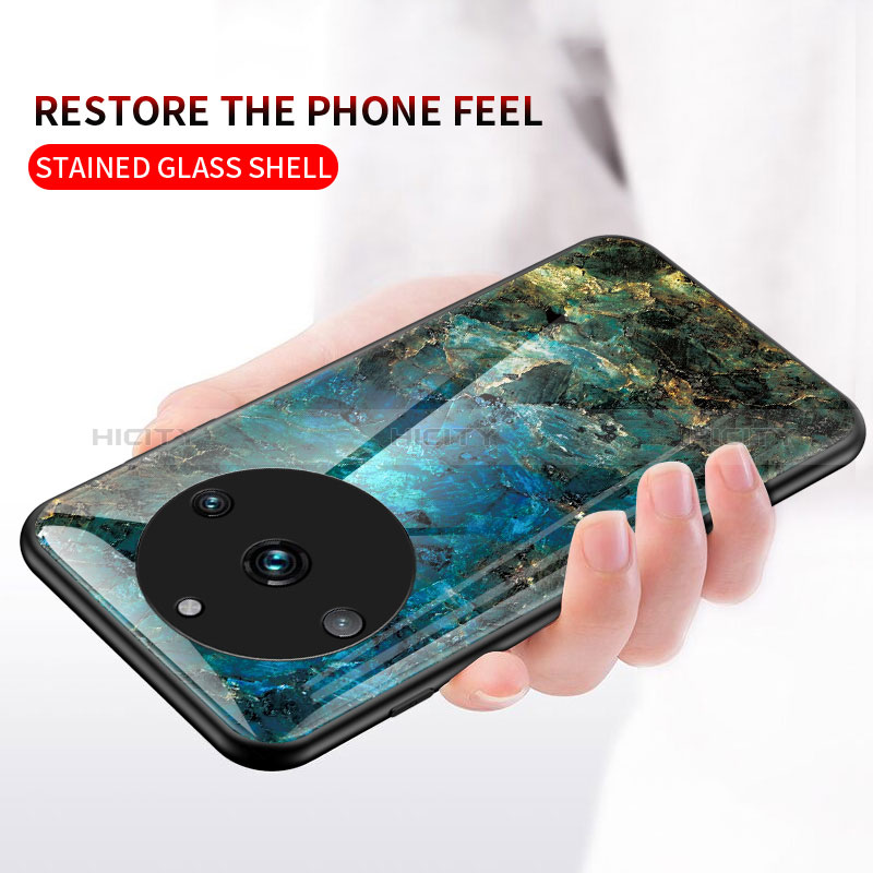 Coque Contour Silicone et Vitre Motif Fantaisie Miroir Etui Housse pour Realme 11 Pro+ Plus 5G Plus