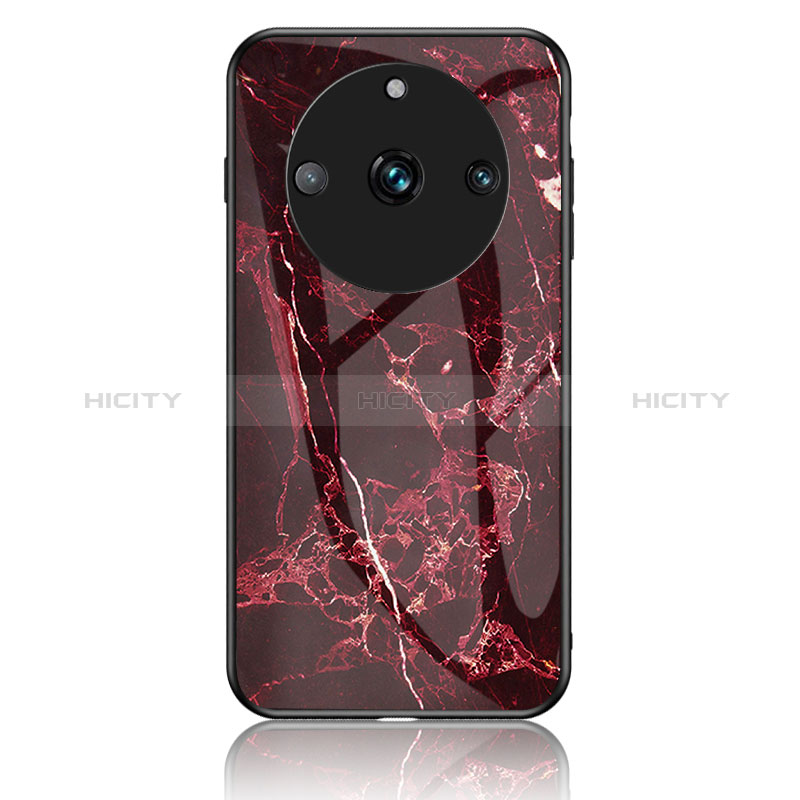 Coque Contour Silicone et Vitre Motif Fantaisie Miroir Etui Housse pour Realme 11 Pro+ Plus 5G Rouge Plus