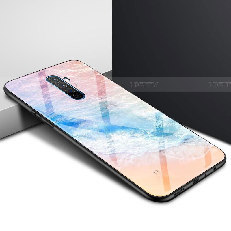 Coque Contour Silicone et Vitre Motif Fantaisie Miroir Etui Housse pour Realme X2 Pro Plus