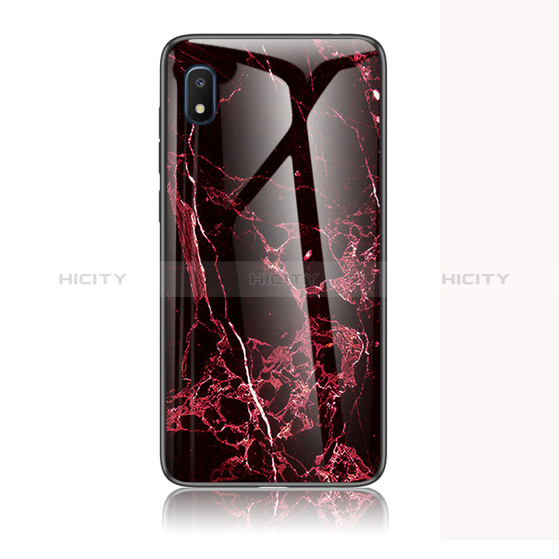 Coque Contour Silicone et Vitre Motif Fantaisie Miroir Etui Housse pour Samsung Galaxy A10e Plus