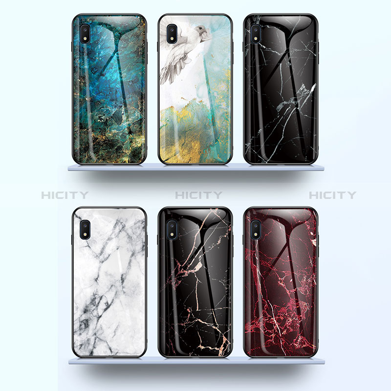 Coque Contour Silicone et Vitre Motif Fantaisie Miroir Etui Housse pour Samsung Galaxy A10e Plus