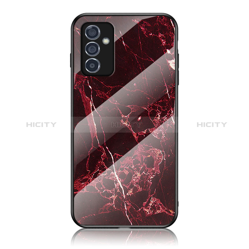 Coque Contour Silicone et Vitre Motif Fantaisie Miroir Etui Housse pour Samsung Galaxy A15 5G Rouge Plus