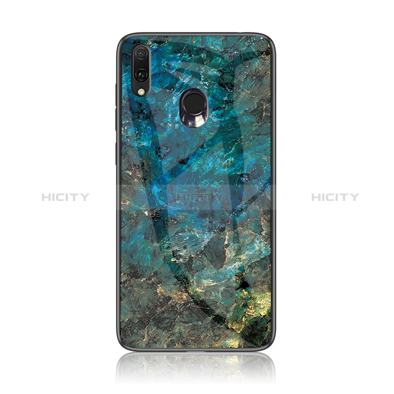 Coque Contour Silicone et Vitre Motif Fantaisie Miroir Etui Housse pour Samsung Galaxy A20e Bleu Plus