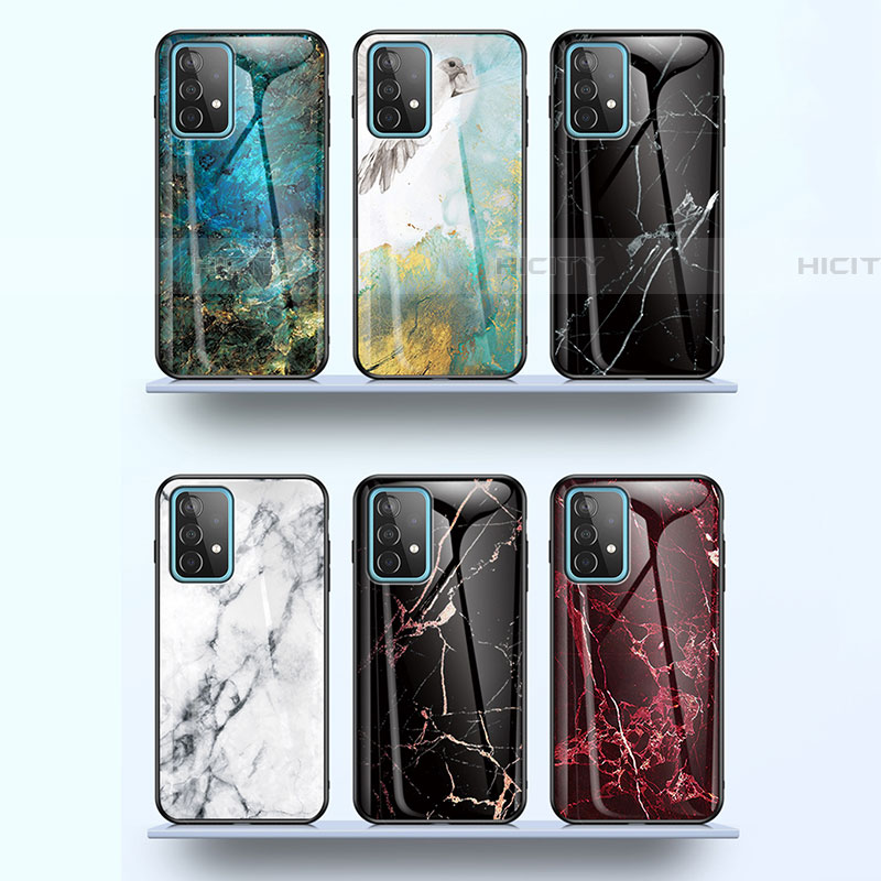 Coque Contour Silicone et Vitre Motif Fantaisie Miroir Etui Housse pour Samsung Galaxy A52 5G Plus