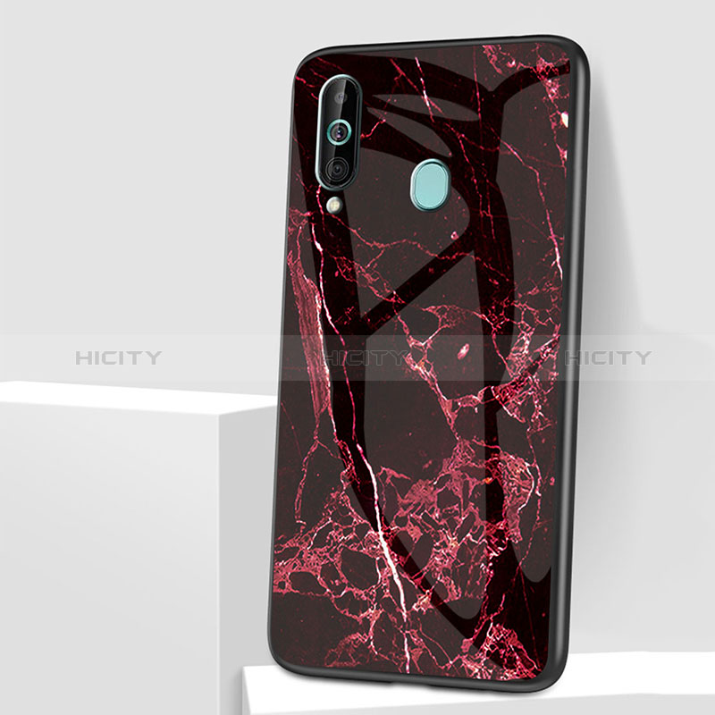 Coque Contour Silicone et Vitre Motif Fantaisie Miroir Etui Housse pour Samsung Galaxy A60 Plus