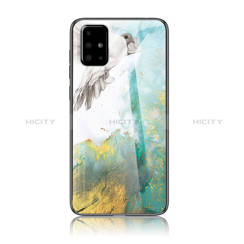 Coque Contour Silicone et Vitre Motif Fantaisie Miroir Etui Housse pour Samsung Galaxy A71 4G A715 Plus