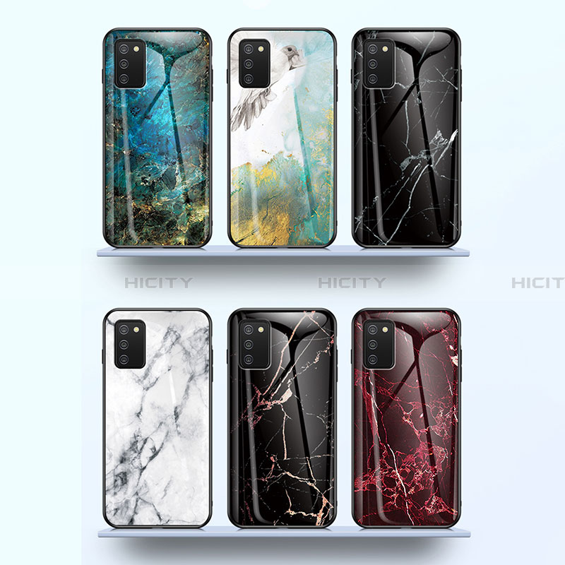 Coque Contour Silicone et Vitre Motif Fantaisie Miroir Etui Housse pour Samsung Galaxy F02S SM-E025F Plus