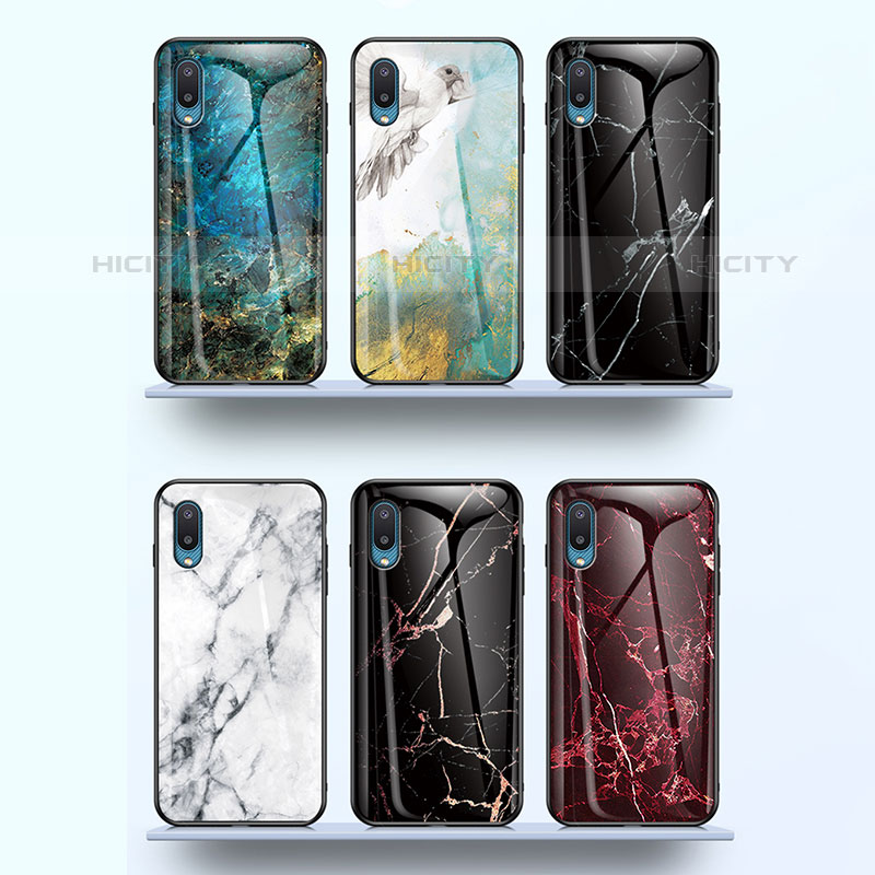 Coque Contour Silicone et Vitre Motif Fantaisie Miroir Etui Housse pour Samsung Galaxy M02 Plus