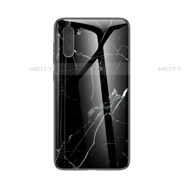Coque Contour Silicone et Vitre Motif Fantaisie Miroir Etui Housse pour Samsung Galaxy Note 10 Plus
