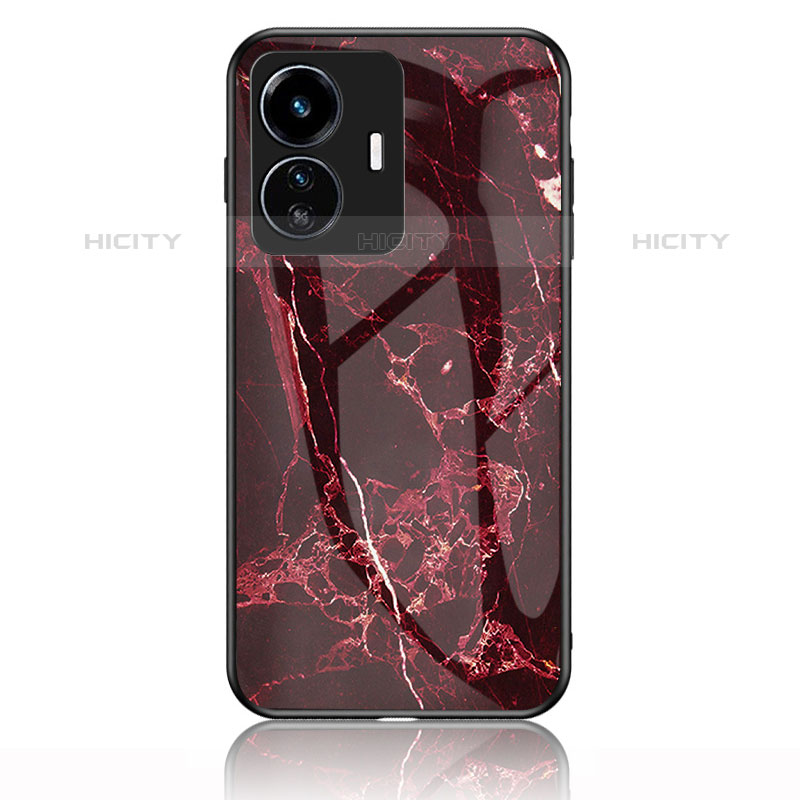 Coque Contour Silicone et Vitre Motif Fantaisie Miroir Etui Housse pour Vivo iQOO Z6 Lite 5G Plus