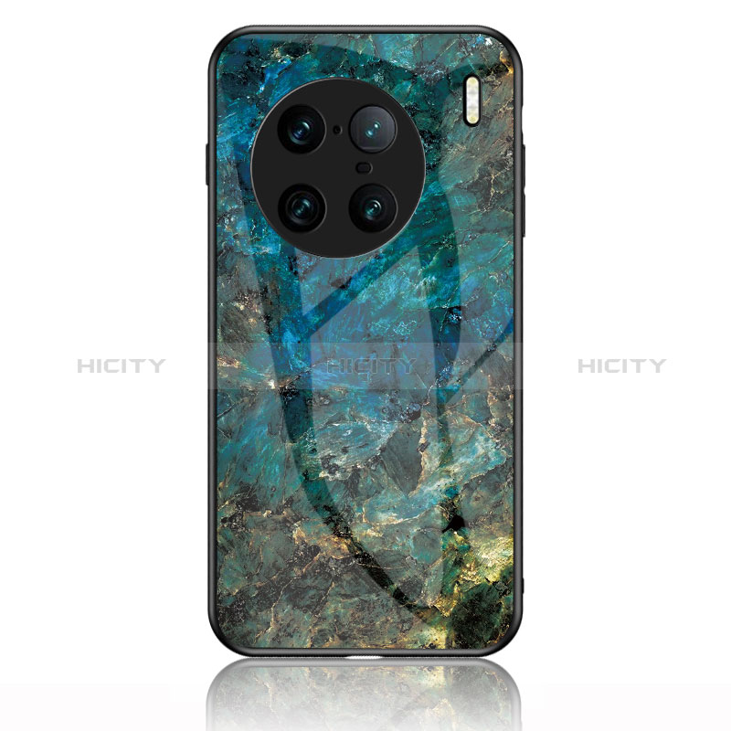 Coque Contour Silicone et Vitre Motif Fantaisie Miroir Etui Housse pour Vivo X90 Pro+ Plus 5G Bleu Plus