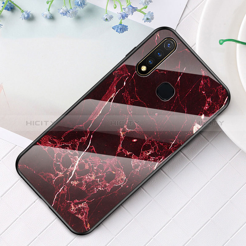 Coque Contour Silicone et Vitre Motif Fantaisie Miroir Etui Housse pour Vivo Y19 Plus