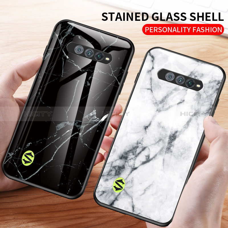 Coque Contour Silicone et Vitre Motif Fantaisie Miroir Etui Housse pour Xiaomi Black Shark 4S 5G Plus