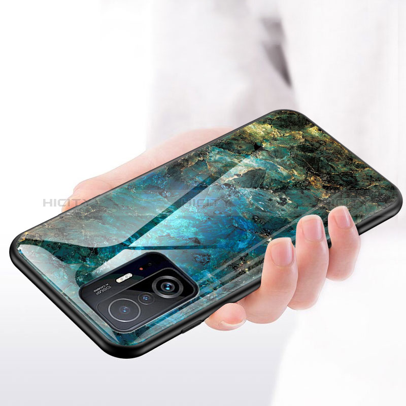 Coque Contour Silicone et Vitre Motif Fantaisie Miroir Etui Housse pour Xiaomi Mi 11T Pro 5G Plus