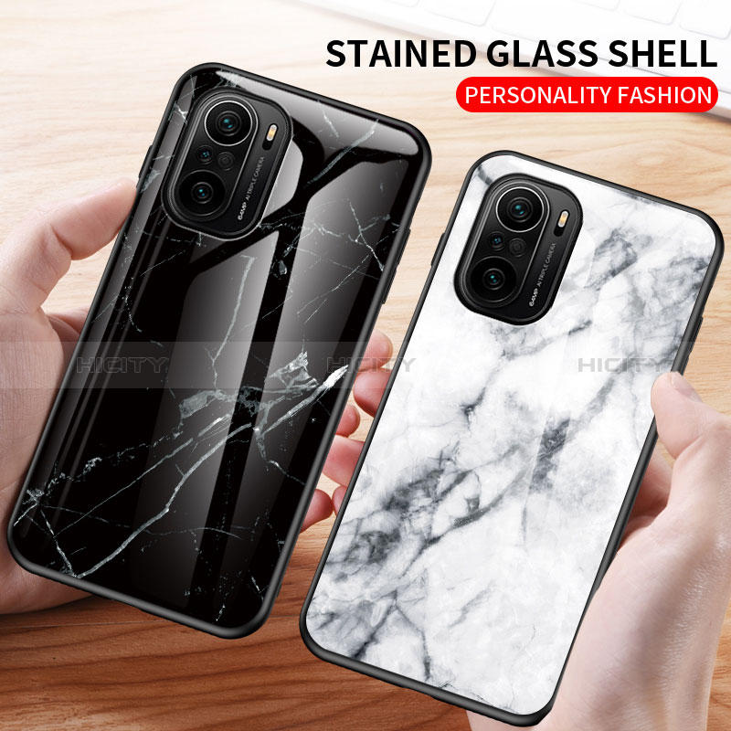 Coque Contour Silicone et Vitre Motif Fantaisie Miroir Etui Housse pour Xiaomi Mi 11X Pro 5G Plus