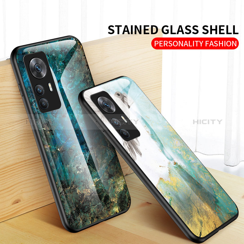 Coque Contour Silicone et Vitre Motif Fantaisie Miroir Etui Housse pour Xiaomi Mi 12T Pro 5G Plus