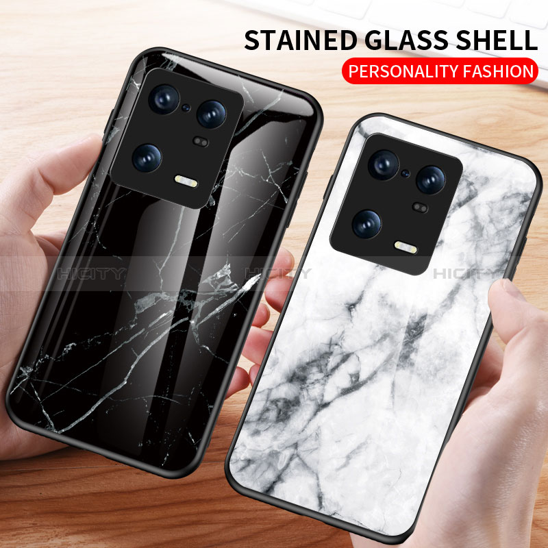 Coque Contour Silicone et Vitre Motif Fantaisie Miroir Etui Housse pour Xiaomi Mi 13 Pro 5G Plus