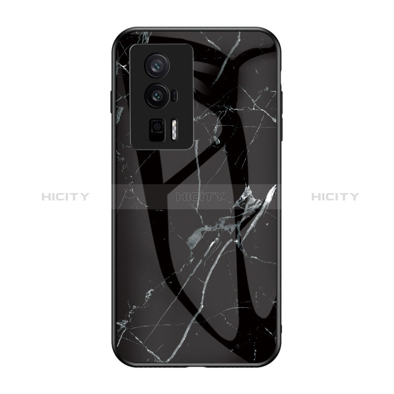 Coque Contour Silicone et Vitre Motif Fantaisie Miroir Etui Housse pour Xiaomi Poco F5 Pro 5G Plus