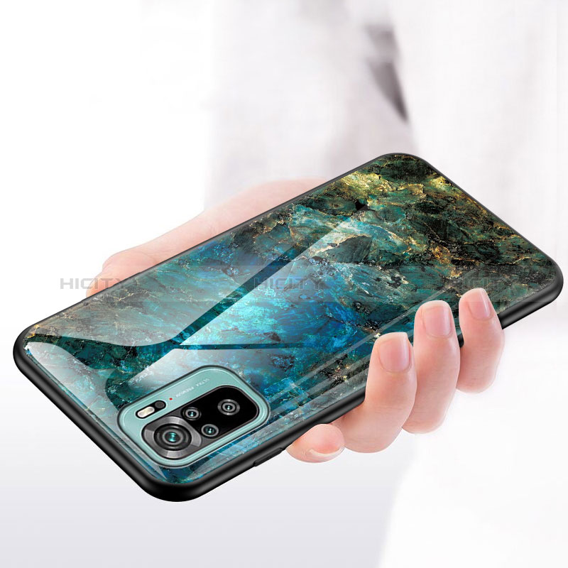 Coque Contour Silicone et Vitre Motif Fantaisie Miroir Etui Housse pour Xiaomi Poco M5S Plus