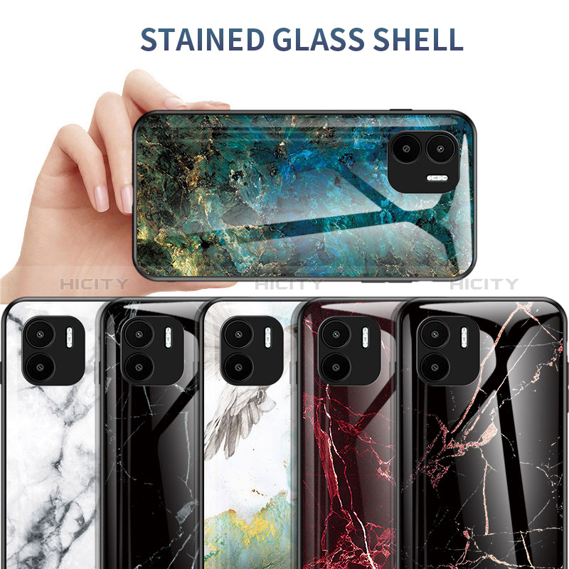 Coque Contour Silicone et Vitre Motif Fantaisie Miroir Etui Housse pour Xiaomi Redmi A2 Plus