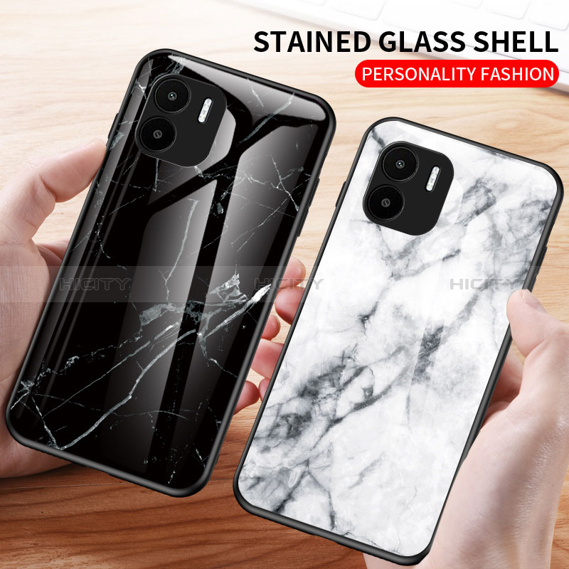 Coque Contour Silicone et Vitre Motif Fantaisie Miroir Etui Housse pour Xiaomi Redmi A2 Plus Plus