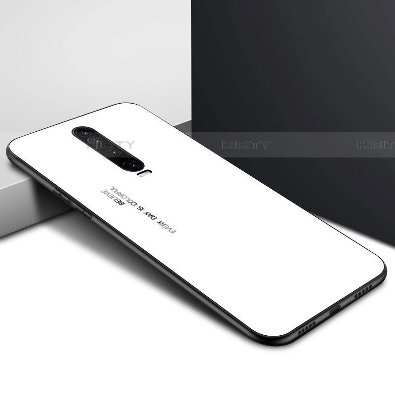 Coque Contour Silicone et Vitre Motif Fantaisie Miroir Etui Housse pour Xiaomi Redmi K30i 5G Blanc Plus