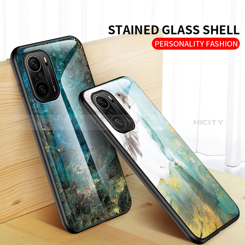 Coque Contour Silicone et Vitre Motif Fantaisie Miroir Etui Housse pour Xiaomi Redmi K40 Pro 5G Plus