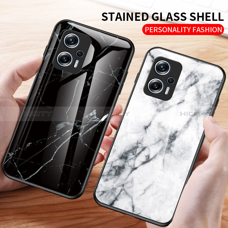 Coque Contour Silicone et Vitre Motif Fantaisie Miroir Etui Housse pour Xiaomi Redmi K50i 5G Plus