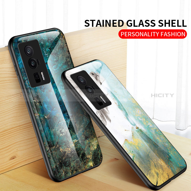 Coque Contour Silicone et Vitre Motif Fantaisie Miroir Etui Housse pour Xiaomi Redmi K60 5G Plus