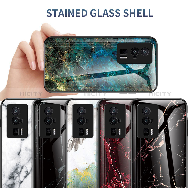 Coque Contour Silicone et Vitre Motif Fantaisie Miroir Etui Housse pour Xiaomi Redmi K60 5G Plus