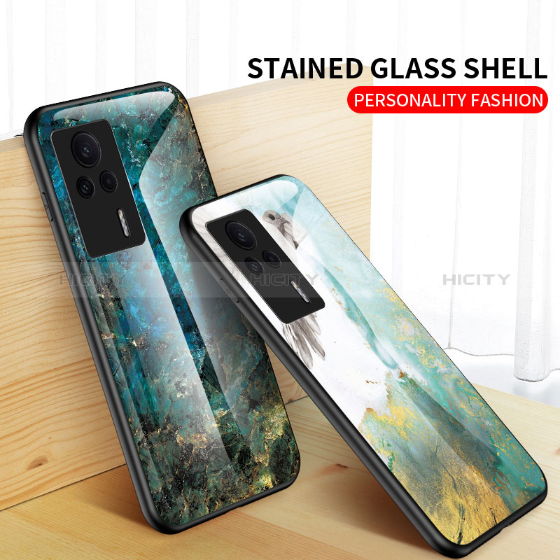 Coque Contour Silicone et Vitre Motif Fantaisie Miroir Etui Housse pour Xiaomi Redmi K60E 5G Plus