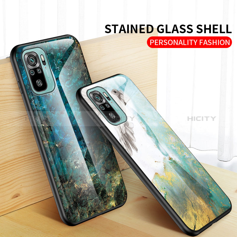 Coque Contour Silicone et Vitre Motif Fantaisie Miroir Etui Housse pour Xiaomi Redmi Note 10S 4G Plus