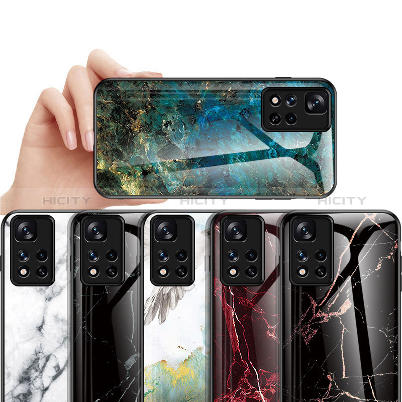 Coque Contour Silicone et Vitre Motif Fantaisie Miroir Etui Housse pour Xiaomi Redmi Note 11 Pro+ Plus 5G Plus