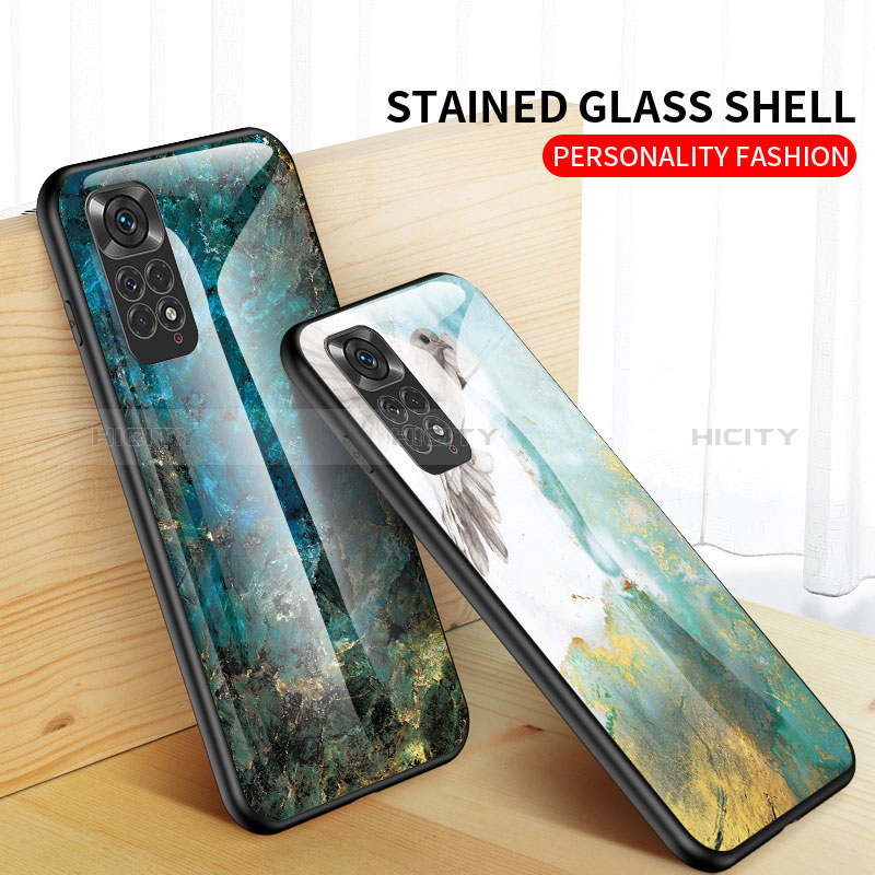 Coque Contour Silicone et Vitre Motif Fantaisie Miroir Etui Housse pour Xiaomi Redmi Note 11S 4G Plus