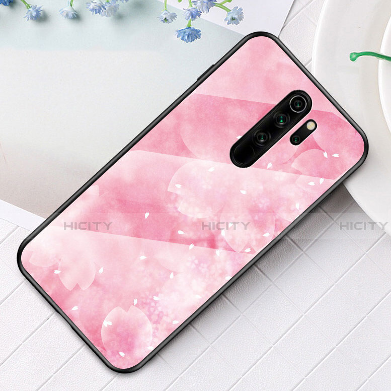 Coque Contour Silicone et Vitre Motif Fantaisie Miroir Etui Housse pour Xiaomi Redmi Note 8 Pro Or Rose Plus