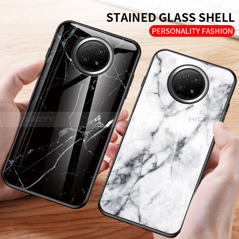 Coque Contour Silicone et Vitre Motif Fantaisie Miroir Etui Housse pour Xiaomi Redmi Note 9 5G Plus