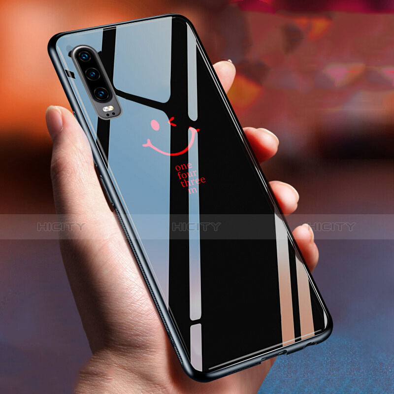 Coque Contour Silicone et Vitre Motif Fantaisie Miroir Etui Housse S01 pour Huawei P30 Plus