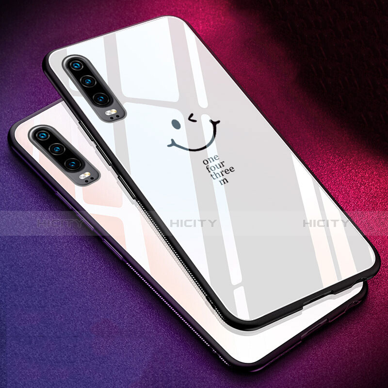 Coque Contour Silicone et Vitre Motif Fantaisie Miroir Etui Housse S01 pour Huawei P30 Plus