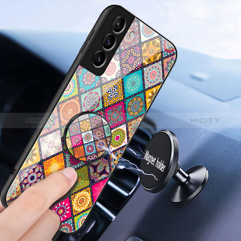 Coque Contour Silicone et Vitre Motif Fantaisie Miroir Etui Housse S01 pour Samsung Galaxy S25 Plus 5G Plus