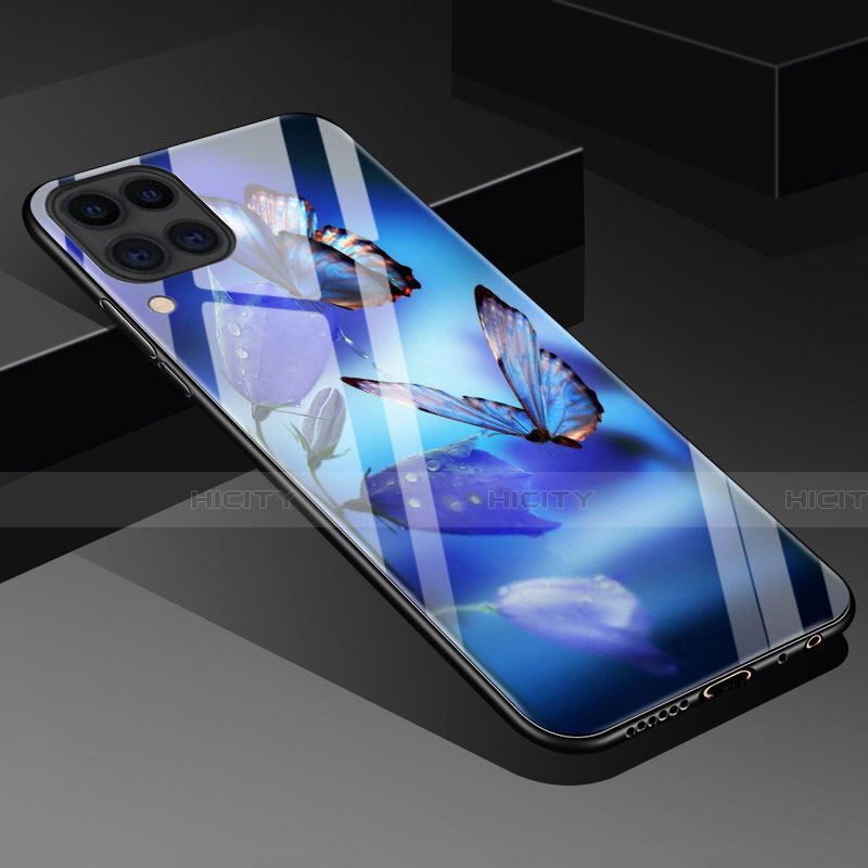 Coque Contour Silicone et Vitre Motif Fantaisie Miroir Etui Housse S02 pour Huawei Nova 6 SE Bleu Plus