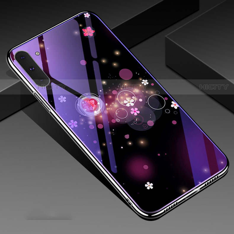 Coque Contour Silicone et Vitre Motif Fantaisie Miroir Etui Housse S02 pour Samsung Galaxy Note 10 5G Plus