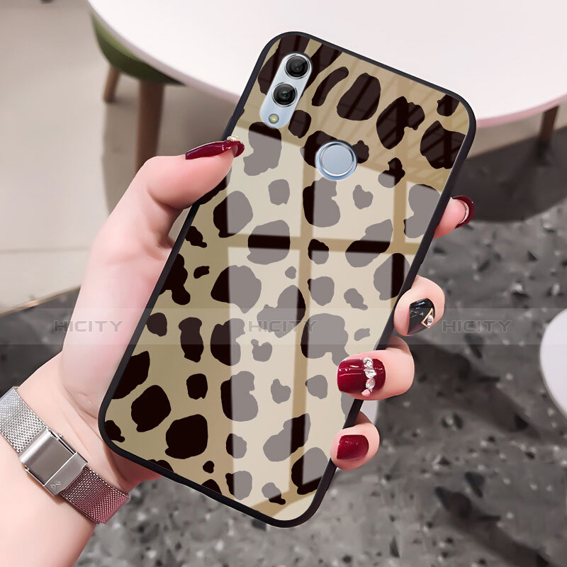 Coque Contour Silicone et Vitre Motif Fantaisie Miroir Etui Housse S03 pour Huawei Honor 10 Lite Or Plus