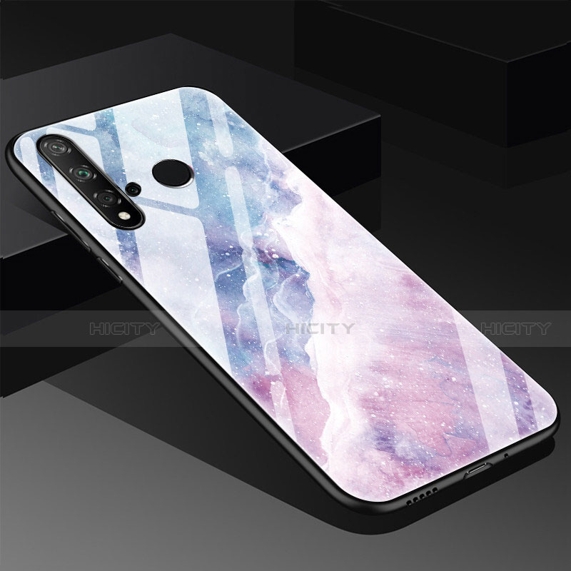 Coque Contour Silicone et Vitre Motif Fantaisie Miroir Etui Housse S03 pour Huawei Nova 5i Rose Plus