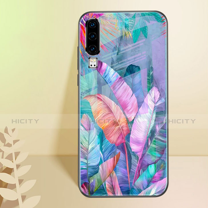 Coque Contour Silicone et Vitre Motif Fantaisie Miroir Etui Housse S03 pour Huawei P30 Plus