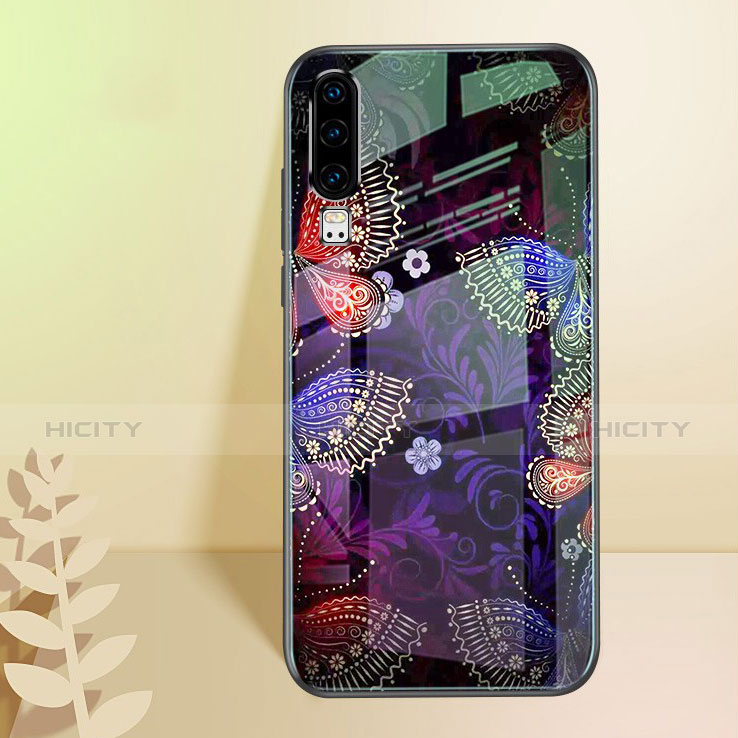 Coque Contour Silicone et Vitre Motif Fantaisie Miroir Etui Housse S03 pour Huawei P30 Plus