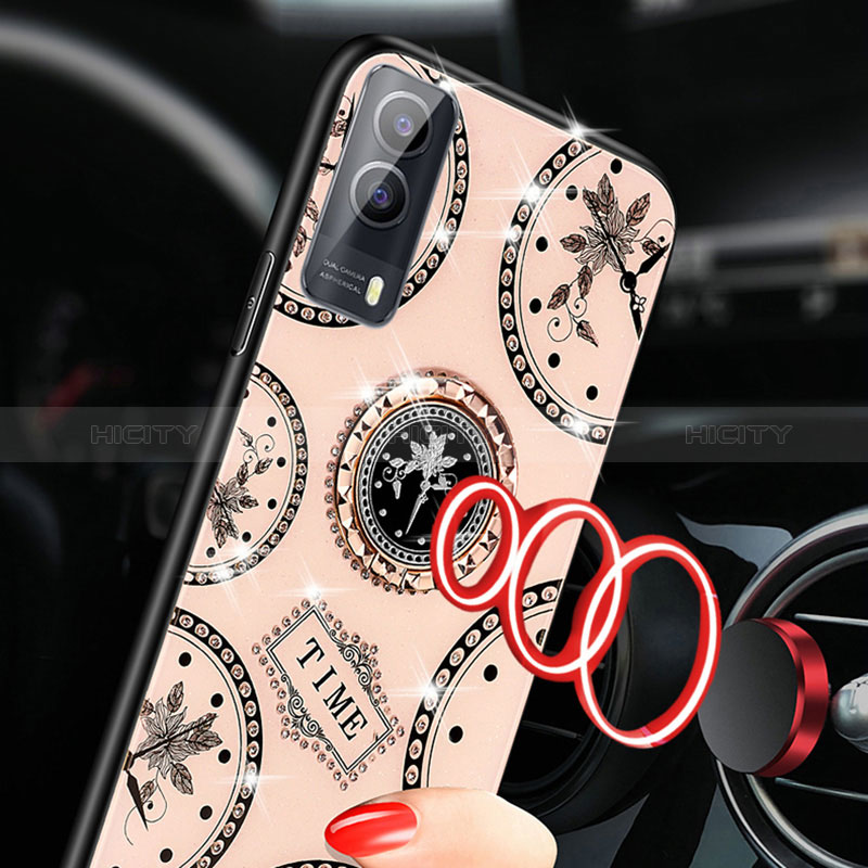 Coque Contour Silicone et Vitre Motif Fantaisie Miroir Etui Housse TB1 pour Vivo T1x 5G Plus